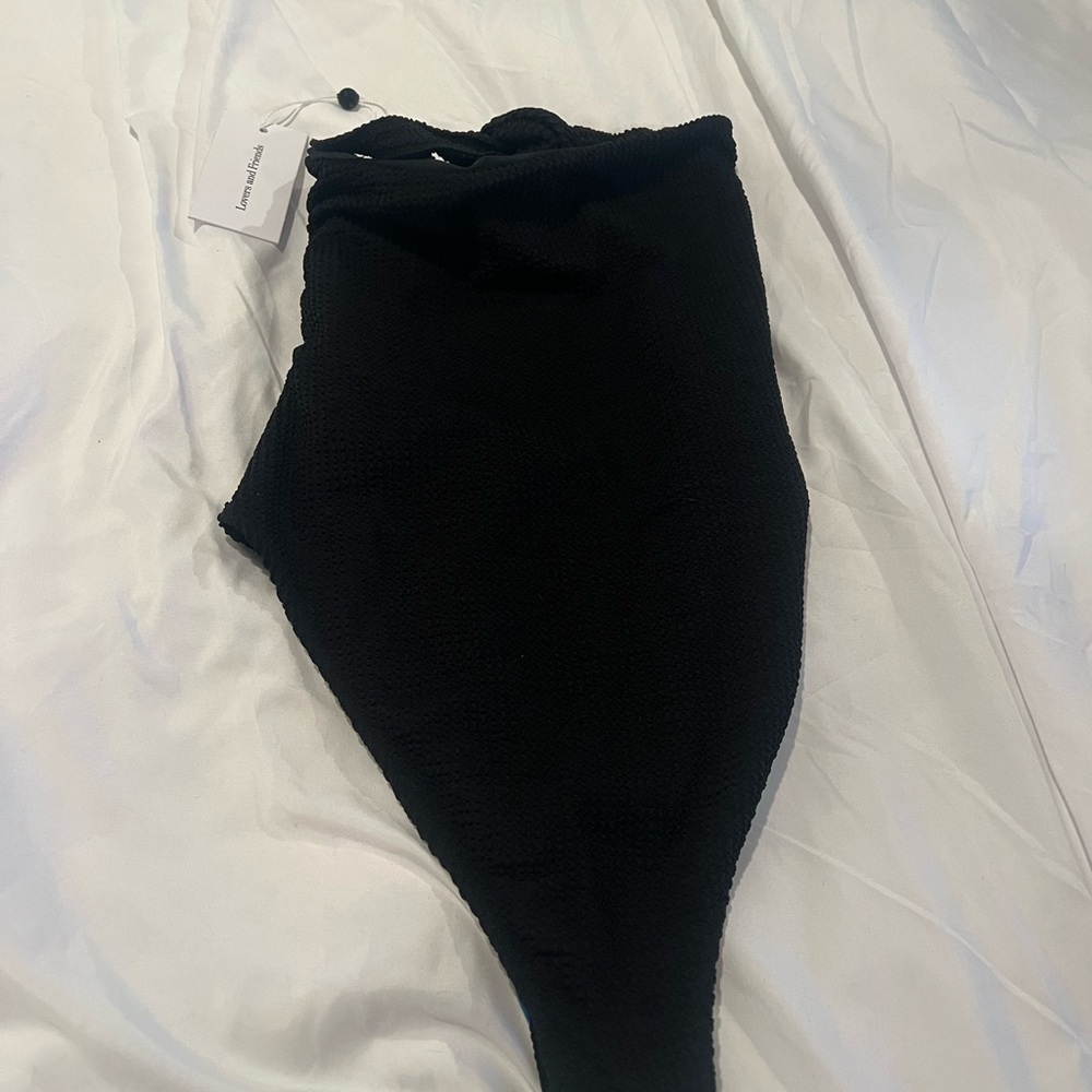 Strapless Black One-Piece Swimsuit